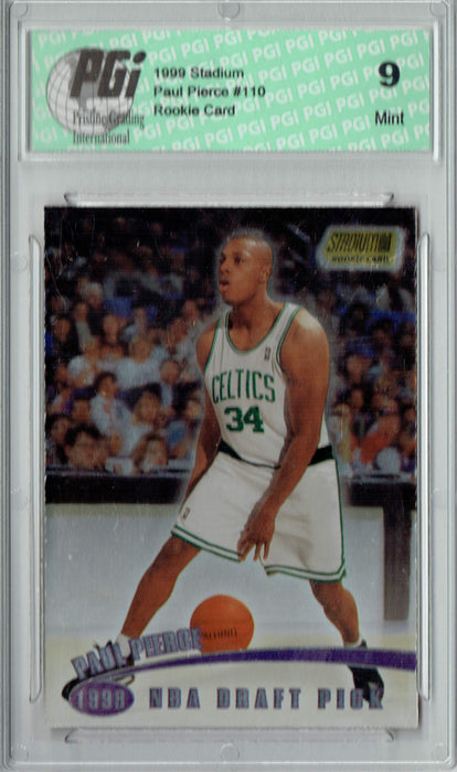 PGI 9 Paul Pierce 1999 Stadium Club #110 Rookie Card