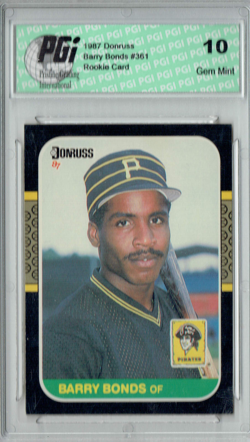 Barry Bonds 1987 Donruss #361 Rookie Card PGI 10