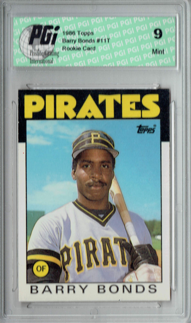 PGI 9 Barry Bonds 1986 Topps #11T Rookie Card
