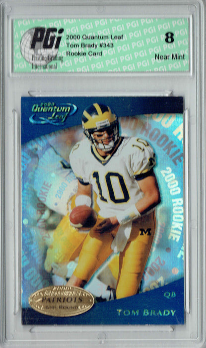 PGI 8 Tom Brady 2000 Leaf Quantum #343 Rookie Card