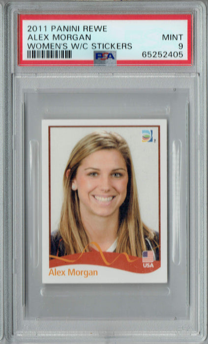 PSA 9 MINT Alex Morgan 2011 Panini REWE Rookie Card Women's World Cup Germany