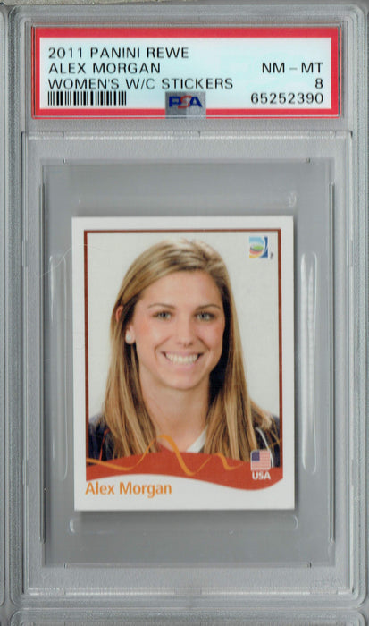 PSA 8 NM-MT Alex Morgan 2011 Panini REWE Rookie Card Women's World Cup Germany