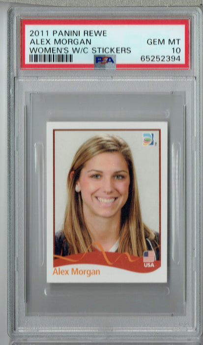 Alex Morgan 2011 Panini REWE #0 World Cup Rookie Card RARE PSA 10 (Gem Mint)