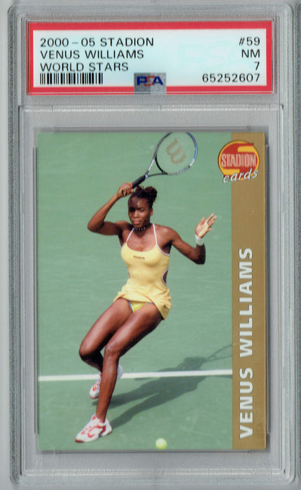 PSA 7 NM Venus Williams 2000-05 Stadion #59 Rare Trading Card World Stars