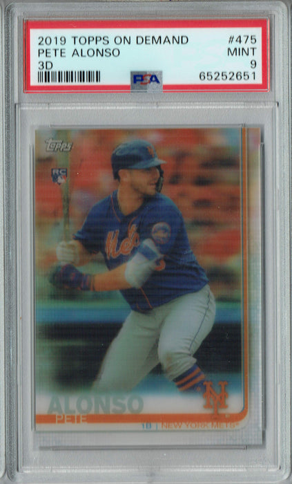 PSA 9 MINT Pete Alonso 2019 Topps on Demand #475 Rookie Card 3D