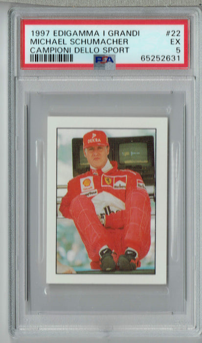 PSA 5 EX Michael Schumacher 1997 Edigamma I Grandi Campioni DS #22 Trading Card