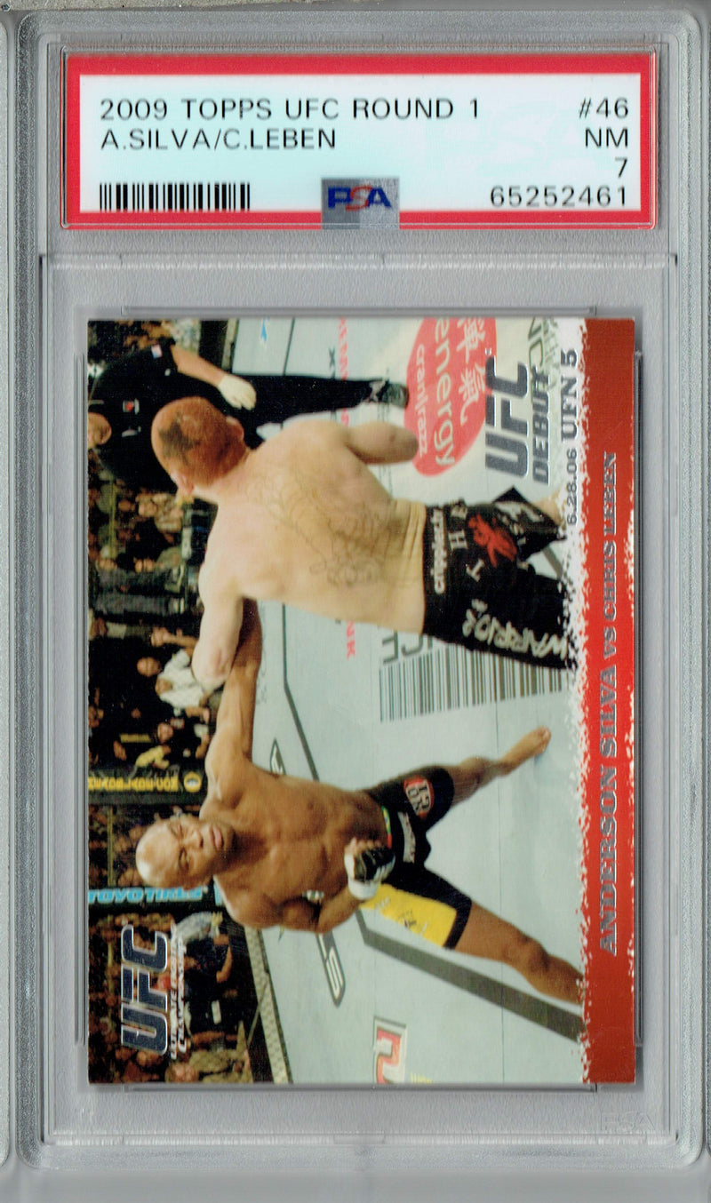 Anderson Silva PSA 7 2009 Topps UFC Round 1 #46 Rookie Card
