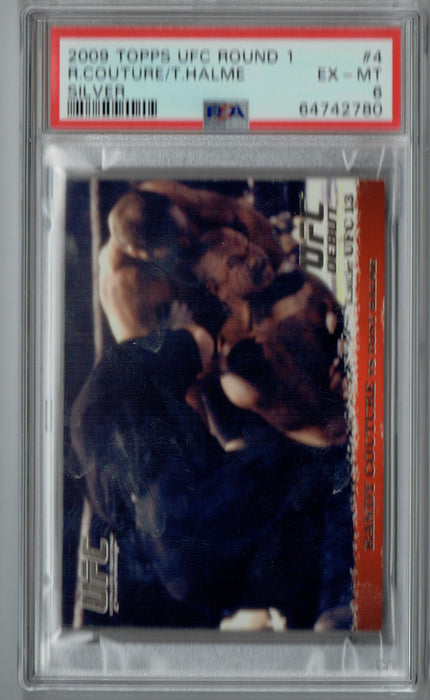 PSA 6 EX-MT Randy Couture 2009 Topps UFC Round 1 #4 Rookie Card Silver 288 Made