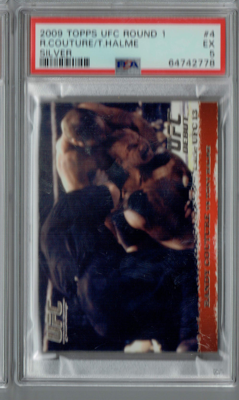 Randy Couture PSA 5 2009 Topps UFC Round 1 #4 Rookie Card Silver SP 288 Made