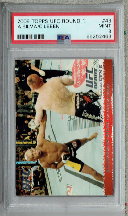 PSA 9 MINT Anderson Silva 2000 Topps UFC Round 1 #46 Rookie Card