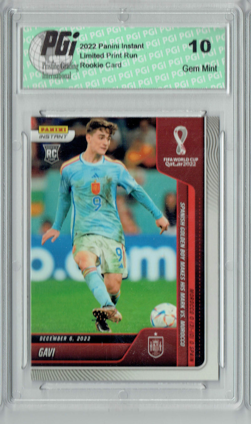 Gavi 2022 Panini Instant #95 Spanish Golden Boy World Cup Rookie Card PGI 10