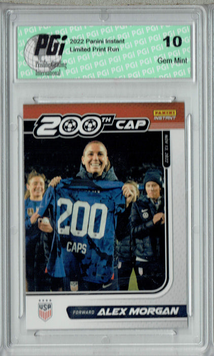 Alex Morgan 2022 Panini Instant #AM1 200th Cap! USWNT Rare Soccer Card PGI 10