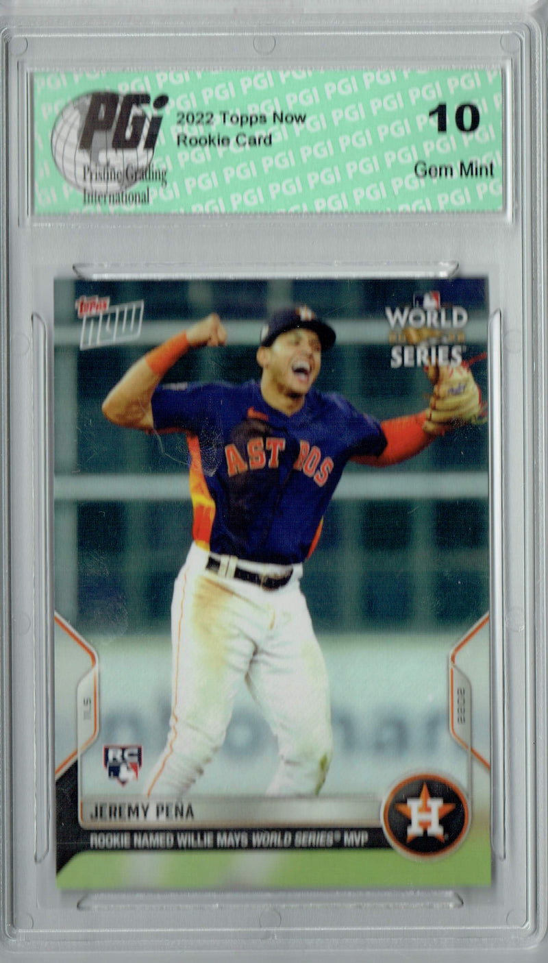 Jeremy Pena 2022 Topps Now #1161 World Series MVP! Rookie Card PGI 10