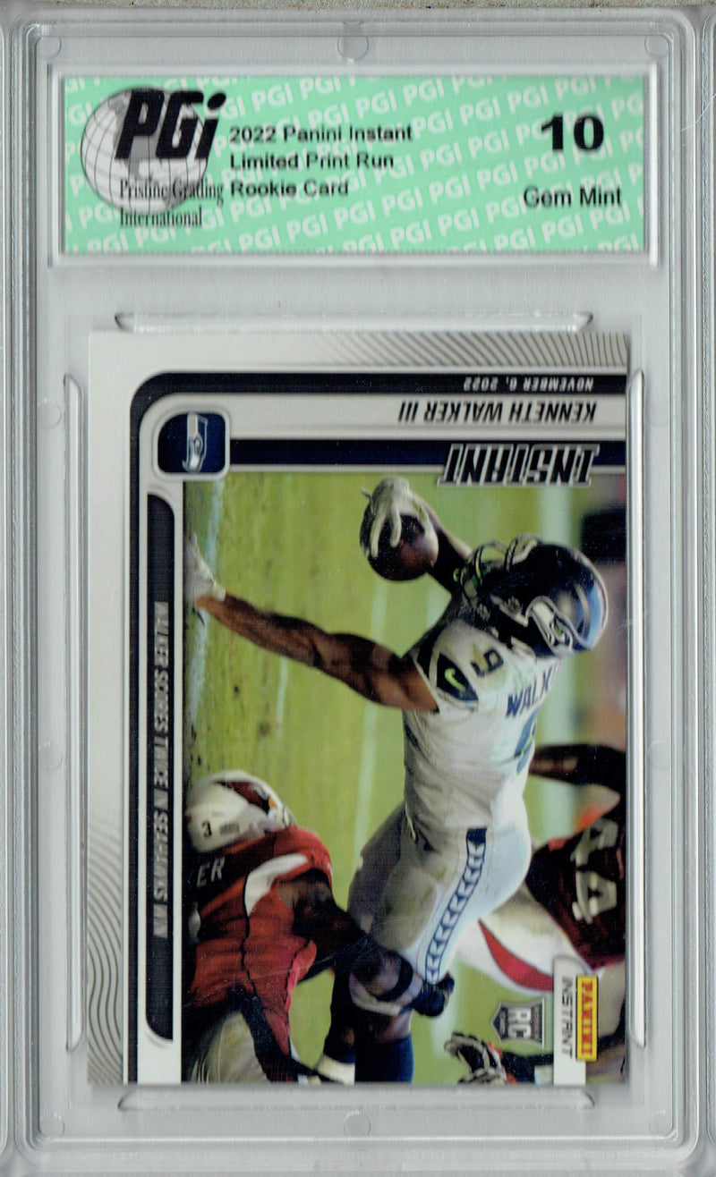 Kenneth Walker III 2022 Panini Instant #97 1 of 159 Made! Rookie Card PGI 10