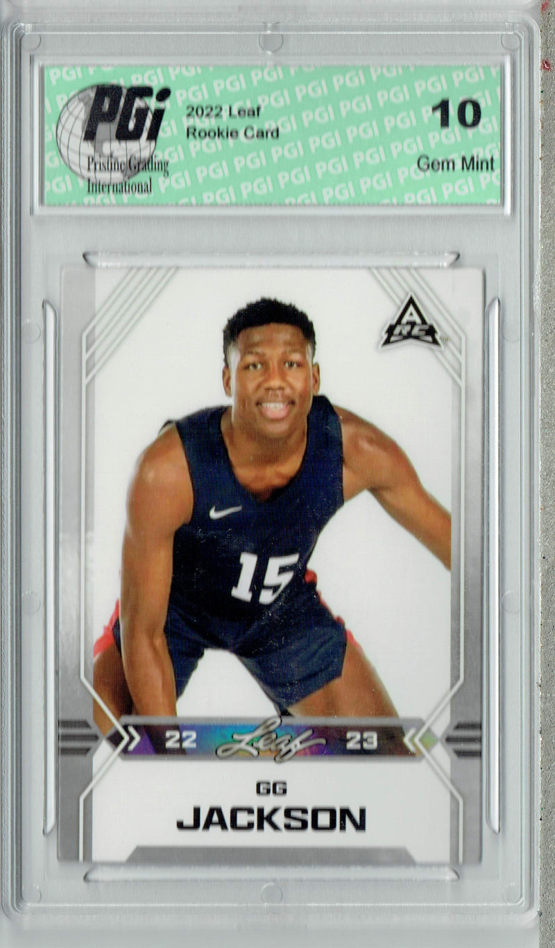 GG Jackson 2022 Leaf Basketball #B-4 Silver Rookie Card PGI 10