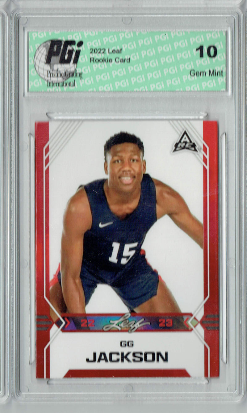 GG Jackson 2022 Leaf Basketball #B-4 Red Rookie Card PGI 10