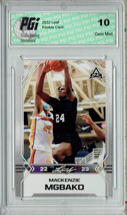 Mackenzie Mgbako 2022 Leaf Basketball #B-5 Silver Rookie Card PGI 10