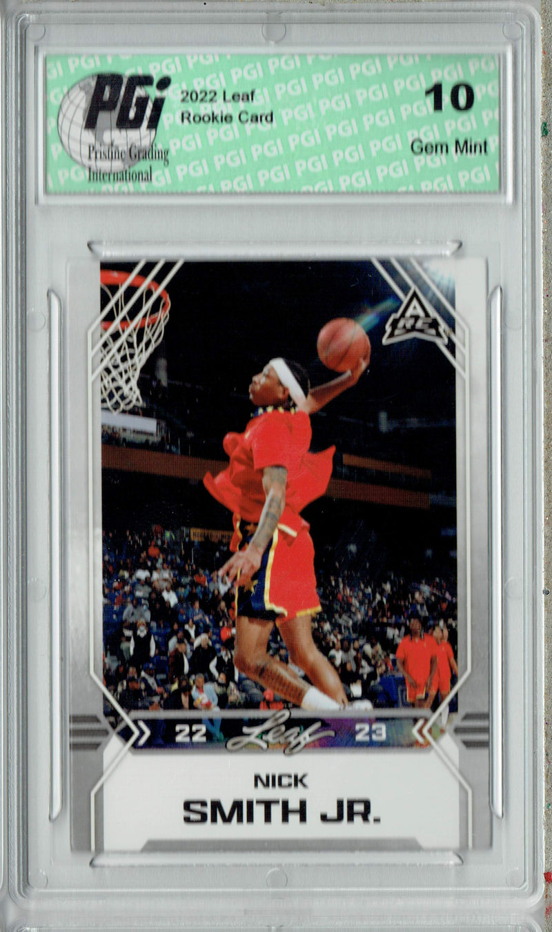 Nick Smith Jr. 2022 Leaf Basketball #B-7 Silver Rookie Card PGI 10