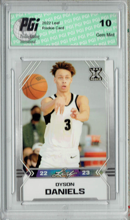 Dyson Daniels 2022 Leaf Basketball #B-9 Silver Rookie Card PGI 10