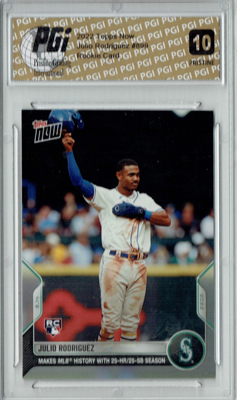 Julio Rodriguez 2022 Topps Now #899 PRISTINE Rookie Card PGI 10