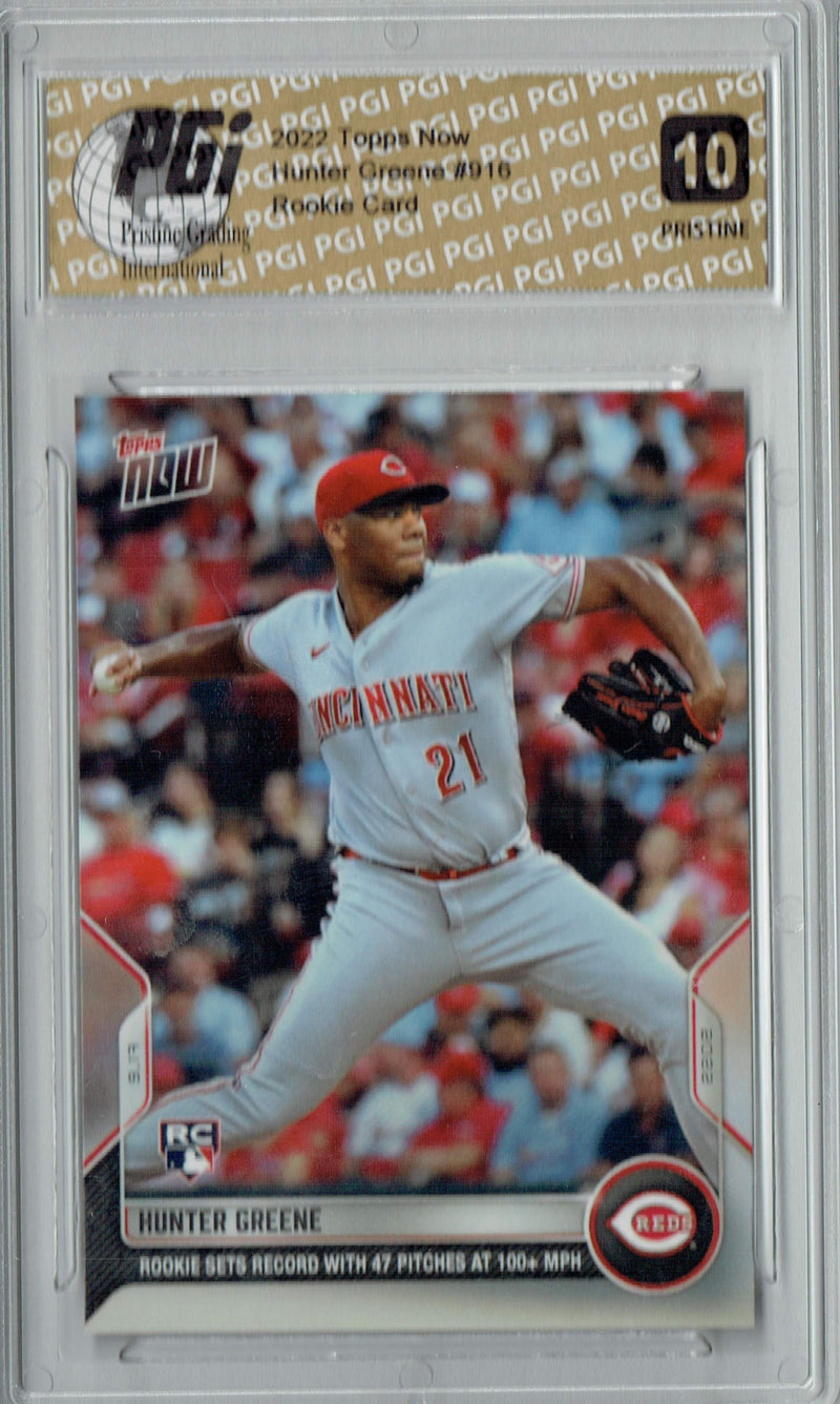 Hunter Greene 2022 Topps Now #916 PRISTINE Rookie Card PGI 10
