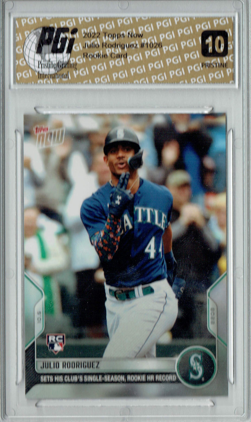 Julio Rodriguez 2022 Topps Now #1026 PRISTINE Rookie Card PGI 10