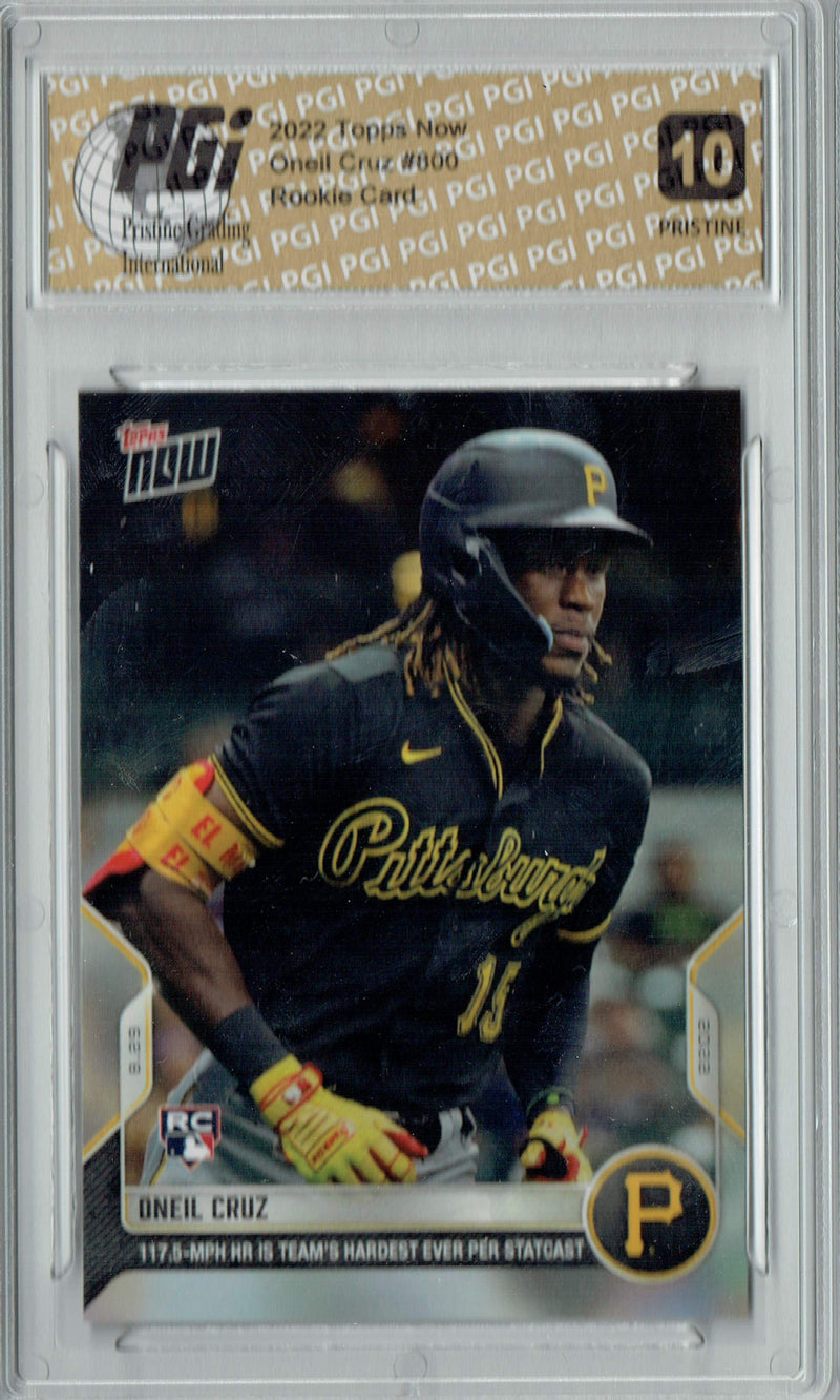 Oneil Cruz 2022 Topps Now #800 PRISTINE Rookie Card PGI 10
