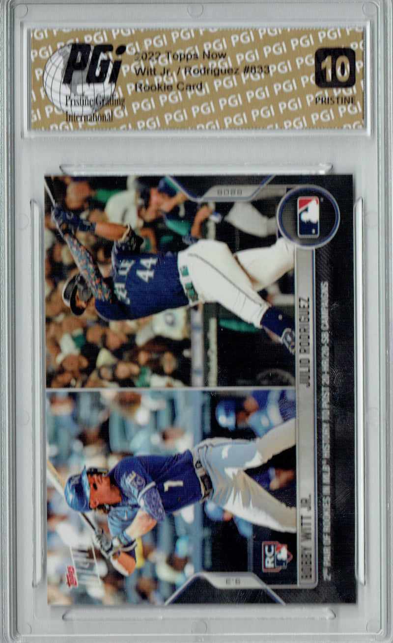 Julio Rodriguez/Bobby Witt Jr. 2022 Topps Now #833 PRISTINE Rookie Card PGI 10