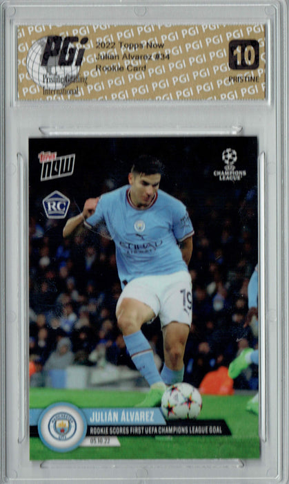 Julian Alvarez 2022 Topps Now #34 PRISTINE Rookie Card PGI 10