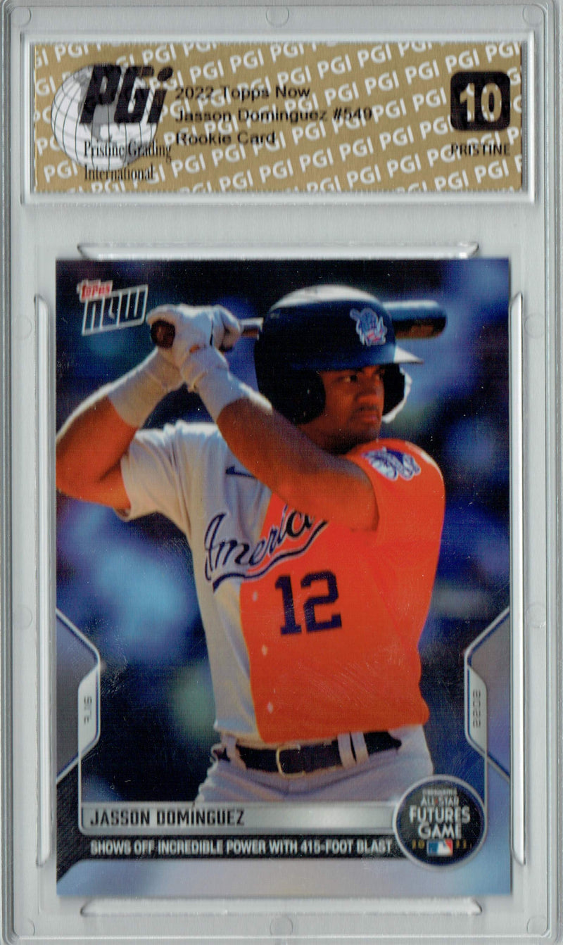 Jasson Dominguez 2022 Topps Now #549 PRISTINE Rookie Card PGI 10