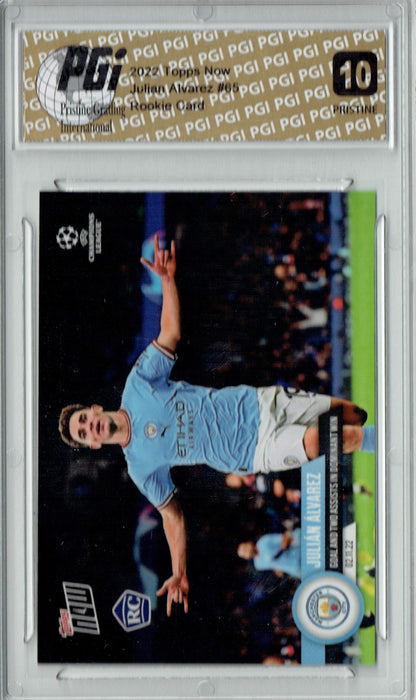 Julian Alvarez 2022 Topps Now #65 PRISTINE Rookie Card PGI 10