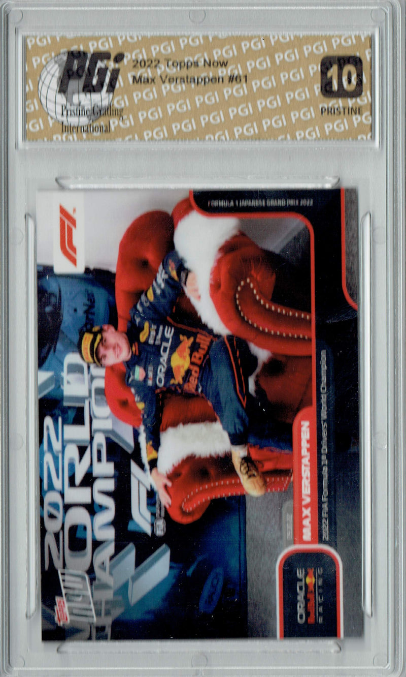 Max Verstappen 2022 Topps Now #61 PRISTINE Trading Card PGI 10
