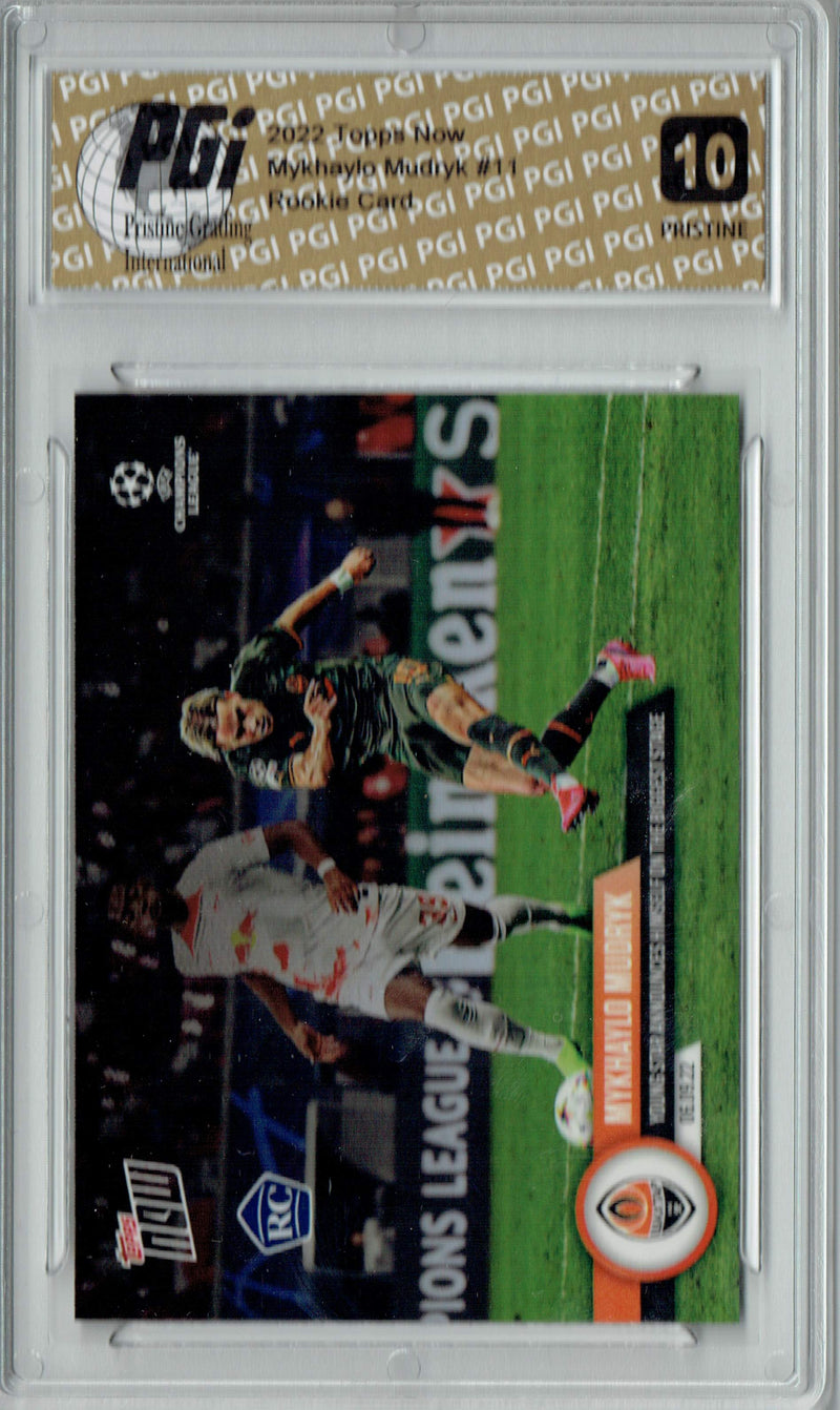 Mykhaylo Mudryk 2022 Topps Now #11 PRISTINE Rookie Card PGI 10