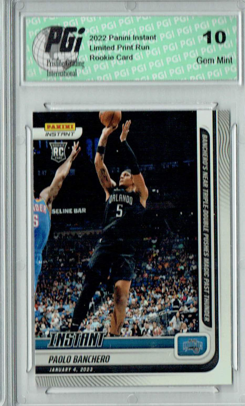 Paolo Banchero 2022 Panini Instant #80 Tiny Print Run 1/451 Rookie Card PGI 10