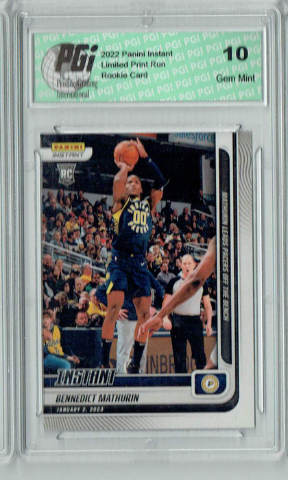 Bennedict Mathurin 2022 Panini Instant #78 Only 187 Made! Rookie Card PGI 10
