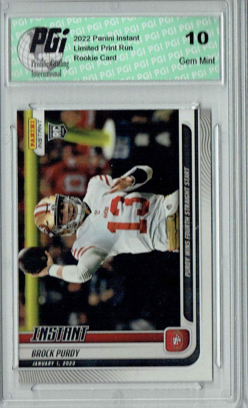 Brock Purdy 2023 Panini Instant #174 Only 1158 Made! Rookie Card PGI 10