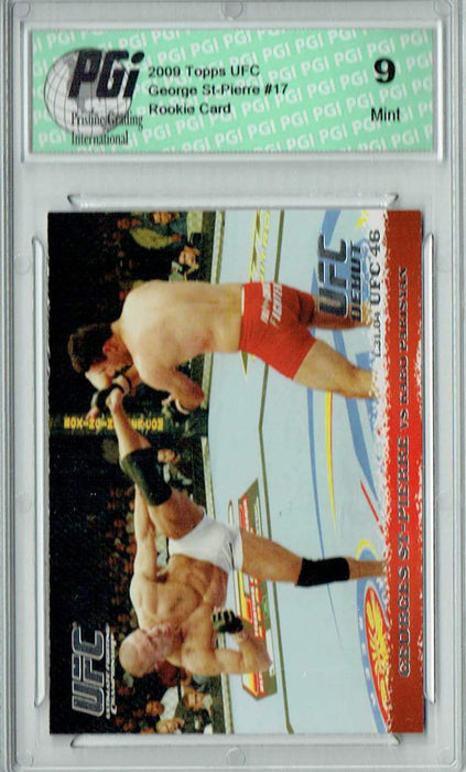 PGI 9 George St-Pierre vs Karo Parisyan 2009 Topps UFC #17 Rookie Card