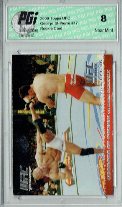 PGI 8 George St-Pierre vs Karo Parisyan 2009 Topps UFC #17 Rookie Card