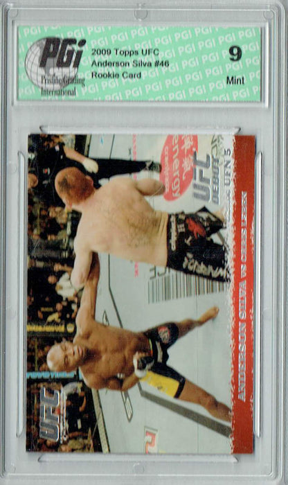 PGI 9 Anderson Silva vs Chris Leben 2009 Topps UFC #46 Rookie Card