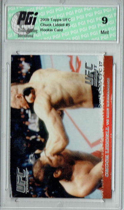 PGI 9 Chuck Liddell vs Noe Hernandez 2009 Topps UFC #5 Rookie Card