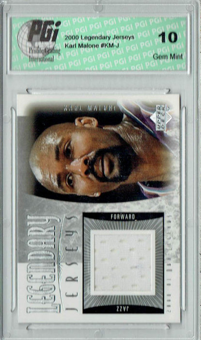 Karl Malone 2000 Upper Deck Legendary Jersey #KM-J Trading Card PGI 10