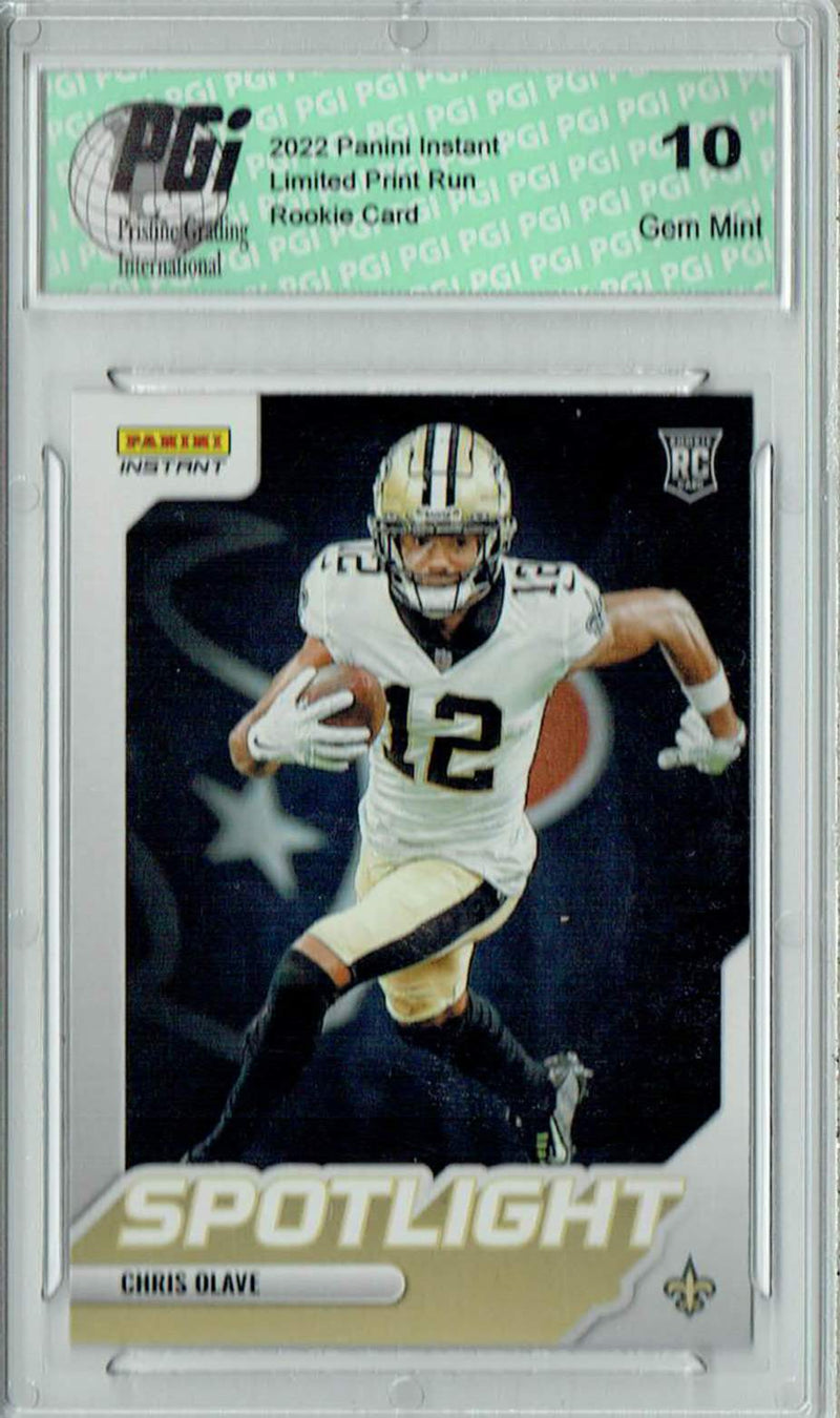 Chris Olave 2022 Panini Instant #SR-6 Spotlight 1/603 Rookie Card PGI 10