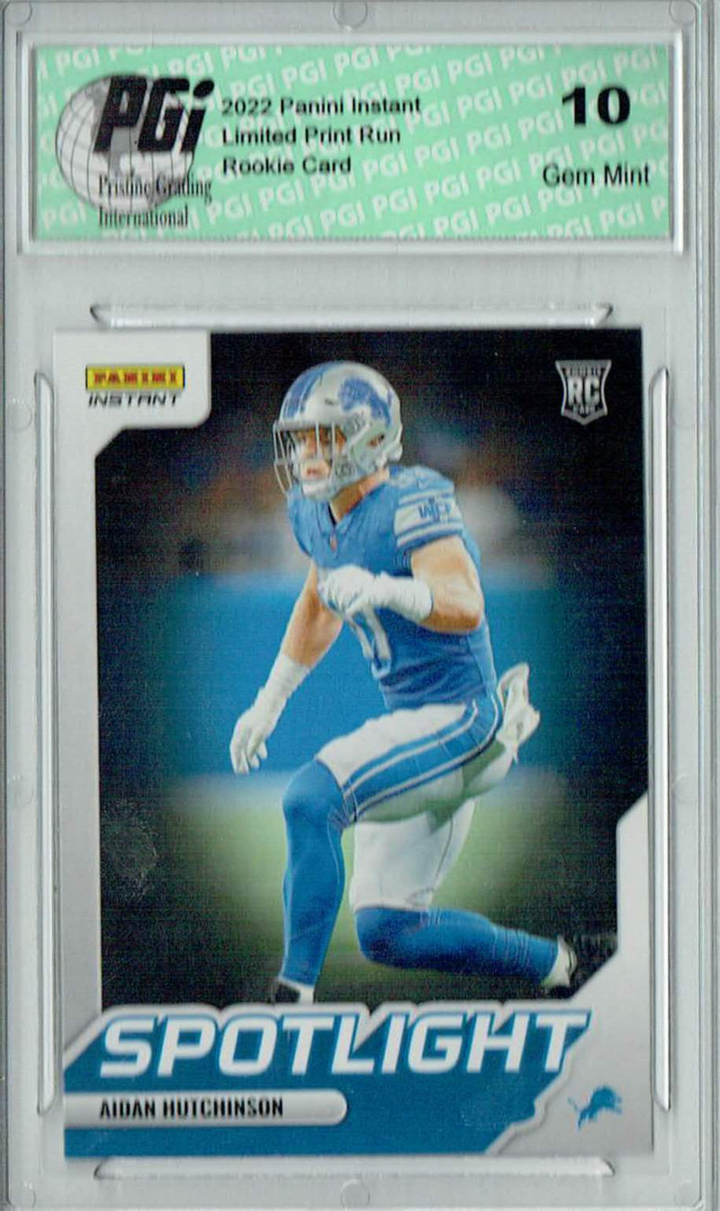 Aidan Hutchinson 2022 Panini Instant #SR-2 Spotlight 1/603 Rookie Card PGI 10
