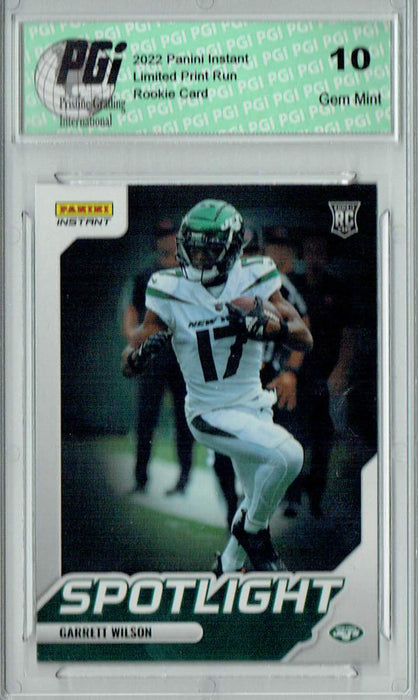 Garrett Wilson 2022 Panini Instant #SR-5 Spotlight 1/603 Rookie Card PGI 10