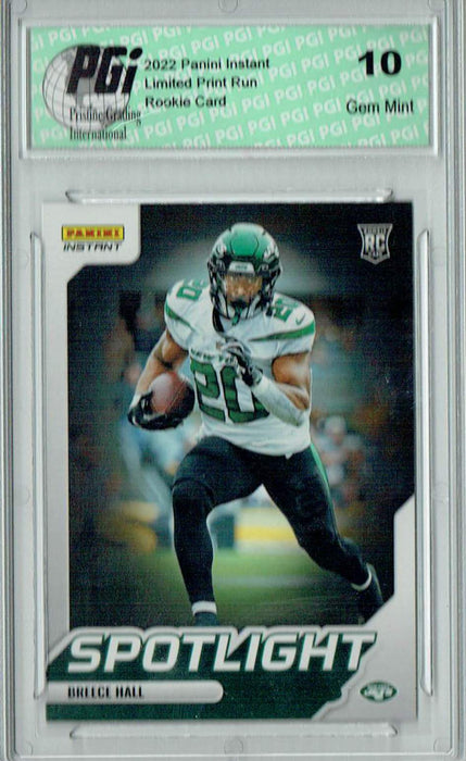 Breece Hall 2022 Panini Instant #SR-13 Spotlight 1/603 Rookie Card PGI 10