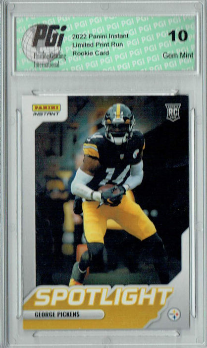 George Pickens 2022 Panini Instant #SR-18 Spotlight 1/603 Rookie Card PGI 10