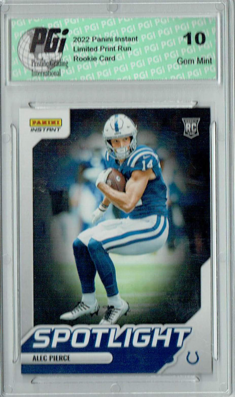 Alec Pierce 2022 Panini Instant #SR-19 Spotlight 1/603 Rookie Card PGI 10