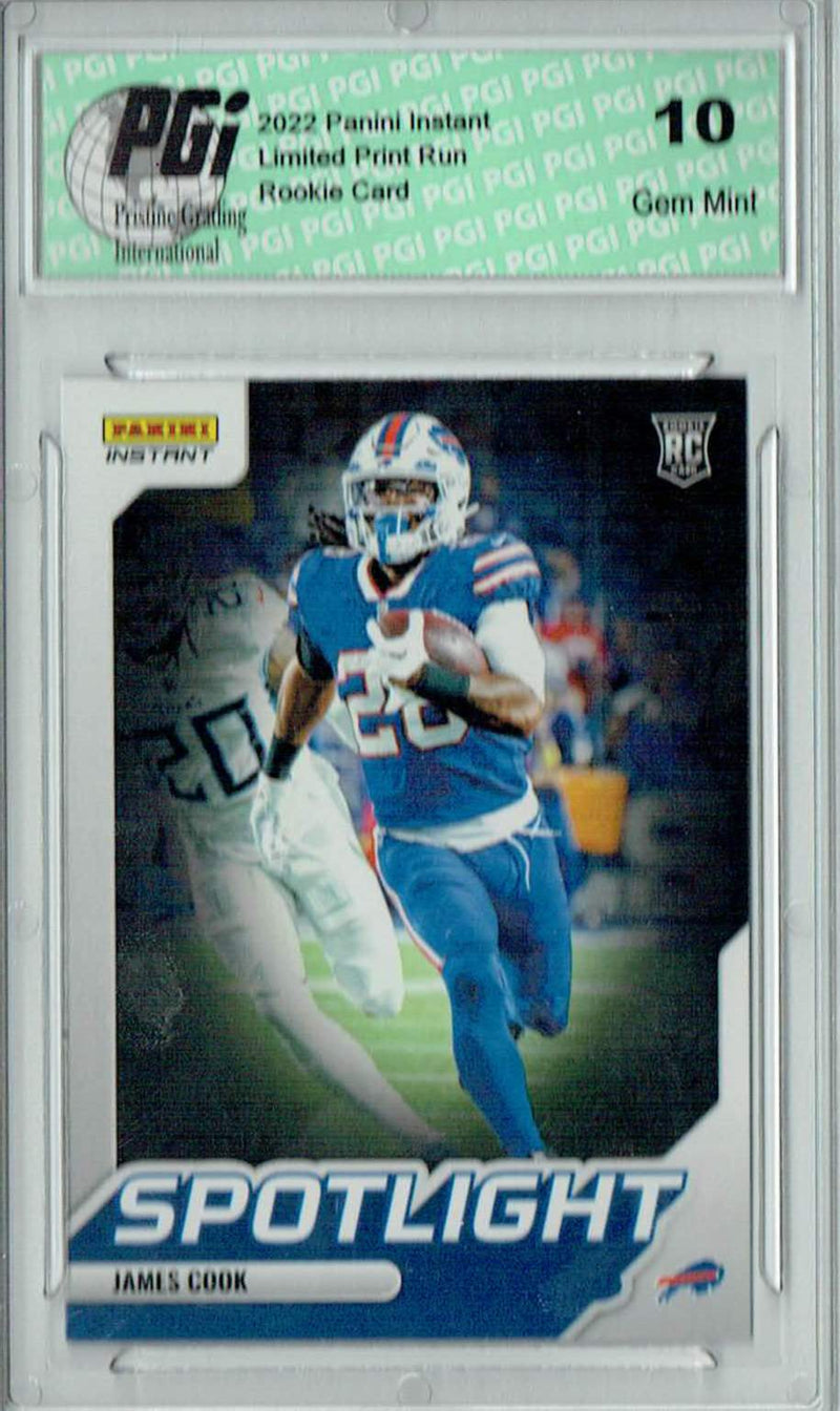 James Cook 2022 Panini Instant #SR-22 Spotlight 1/603 Rookie Card PGI 10