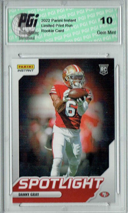 Danny Gray 2022 Panini Instant #SR-31 Spotlight 1/603 Rookie Card PGI 10