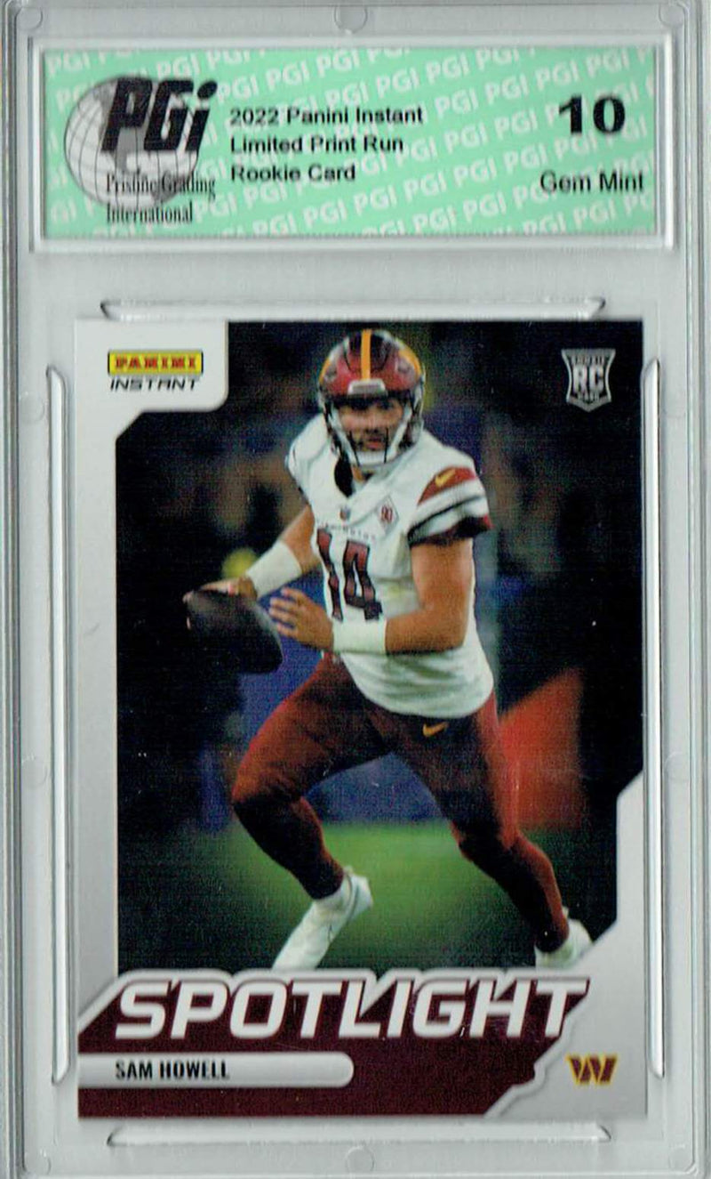 Sam Howell 2022 Panini Instant #SR-41 Spotlight 1/603 Rookie Card PGI 10